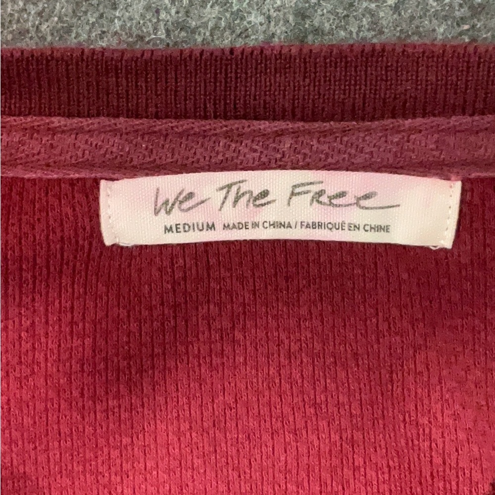 Free People ❤️ We The Free Knit Cuff Sleeve Thermal Layering Top - Picture 3 of 4